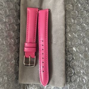 MICHELE Pink Patent Leather 16mm Watch Band Strap